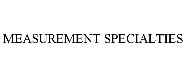 Trademark Logo MEASUREMENT SPECIALTIES
