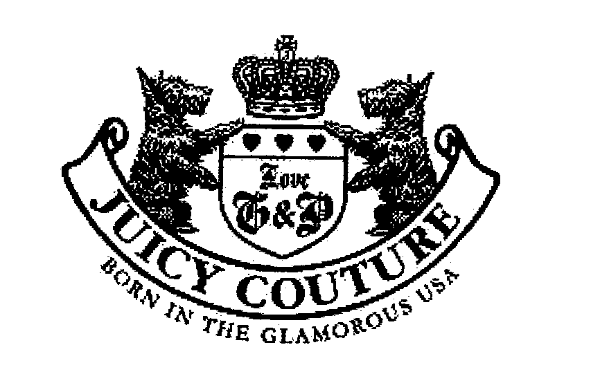 LOVE G&amp;P JUICY COUTURE BORN IN THE GLAMOROUS USA