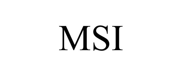 Trademark Logo MSI