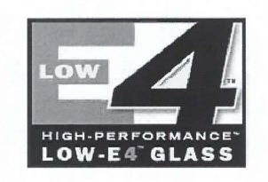 Trademark Logo E4 LOW HIGH-PERFORMANCE LOW-E4 GLASS