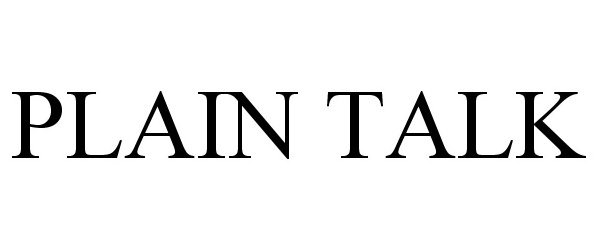 Trademark Logo PLAIN TALK