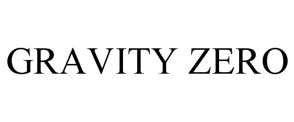 Trademark Logo GRAVITY ZERO