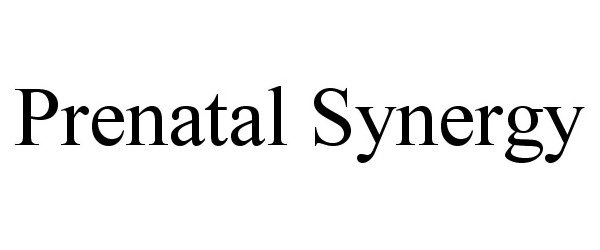 Trademark Logo PRENATAL SYNERGY