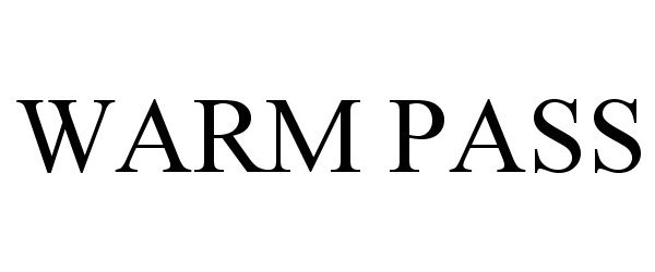 Trademark Logo WARM PASS