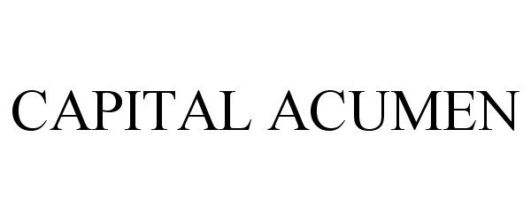 Trademark Logo CAPITAL ACUMEN