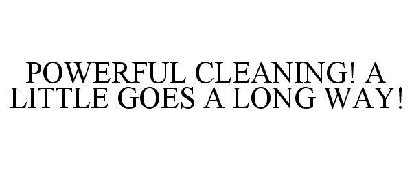  POWERFUL CLEANING! A LITTLE GOES A LONG WAY!