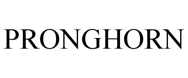 Trademark Logo PRONGHORN