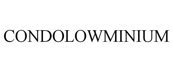Trademark Logo CONDOLOWMINIUM
