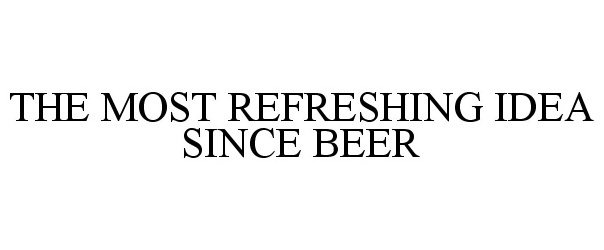 Trademark Logo THE MOST REFRESHING IDEA SINCE BEER