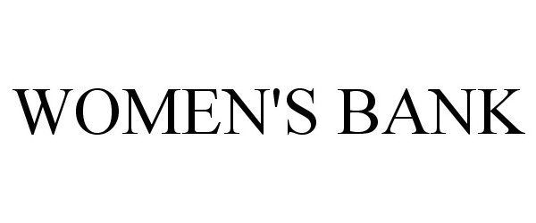 Trademark Logo WOMEN'S BANK