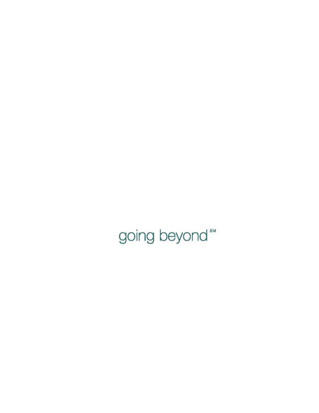 GOING BEYOND