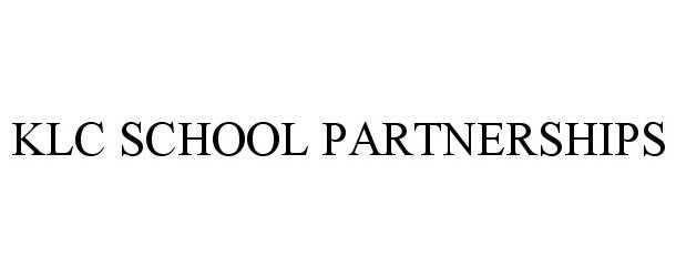 Trademark Logo KLC SCHOOL PARTNERSHIPS