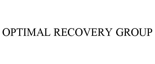  OPTIMAL RECOVERY GROUP