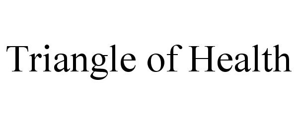 Trademark Logo TRIANGLE OF HEALTH