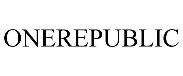 Trademark Logo ONEREPUBLIC