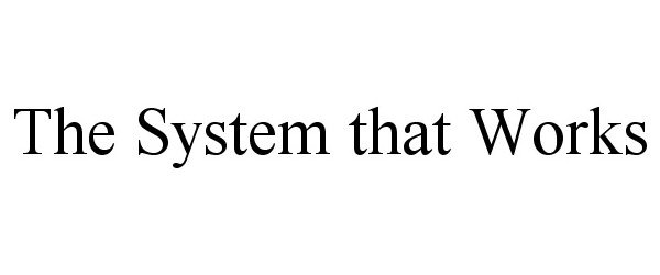  THE SYSTEM THAT WORKS