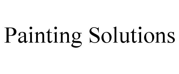 Trademark Logo PAINTING SOLUTIONS
