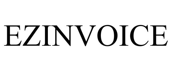 Trademark Logo EZINVOICE