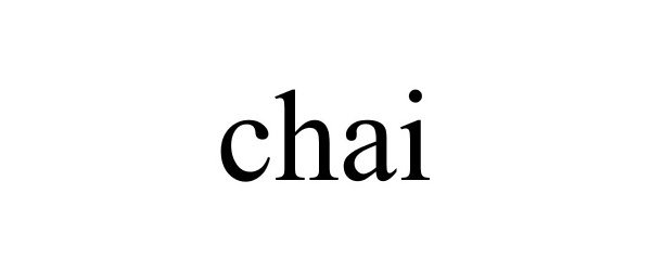 Trademark Logo CHAI