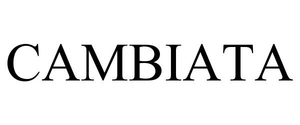 Trademark Logo CAMBIATA