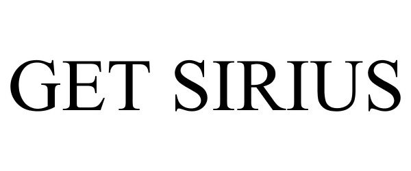 Trademark Logo GET SIRIUS