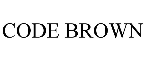 Trademark Logo CODE BROWN