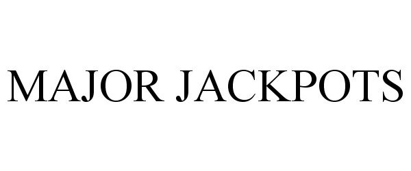 Trademark Logo MAJOR JACKPOTS
