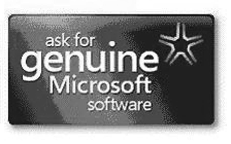 ASK FOR GENUINE MICROSOFT SOFTWARE