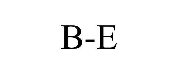 Trademark Logo B-E
