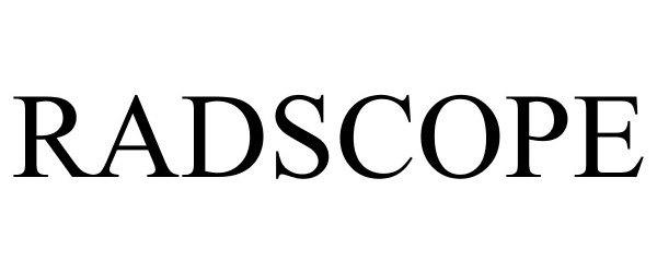 Trademark Logo RADSCOPE