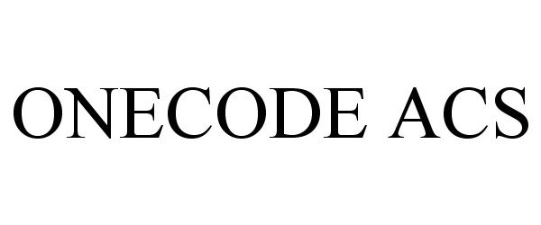 Trademark Logo ONECODE ACS
