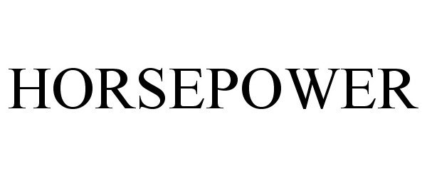 Trademark Logo HORSEPOWER