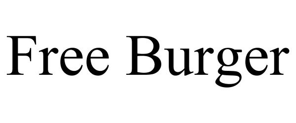 Trademark Logo FREE BURGER