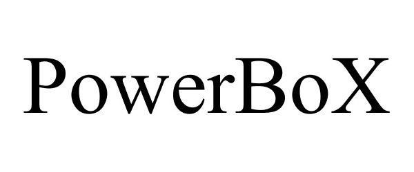 Trademark Logo POWERBOX