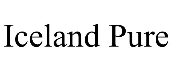 Trademark Logo ICELAND PURE
