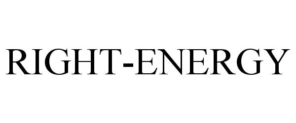 Trademark Logo RIGHT-ENERGY