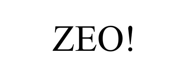Trademark Logo ZEO!