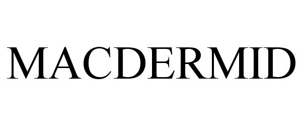 Trademark Logo MACDERMID