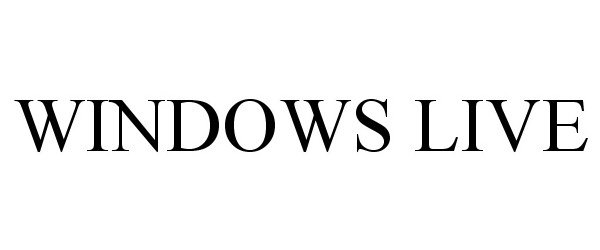 Trademark Logo WINDOWS LIVE