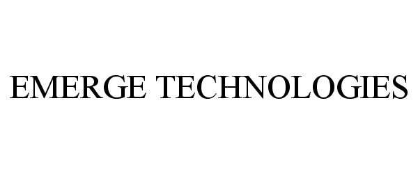  EMERGE TECHNOLOGIES