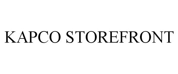 Trademark Logo KAPCO STOREFRONT