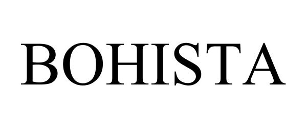 Trademark Logo BOHISTA