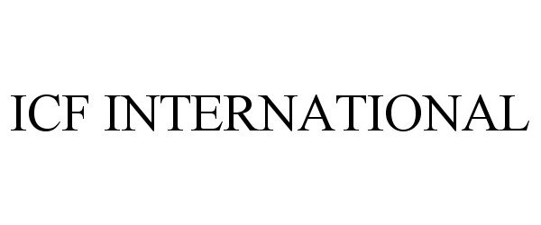 Trademark Logo ICF INTERNATIONAL