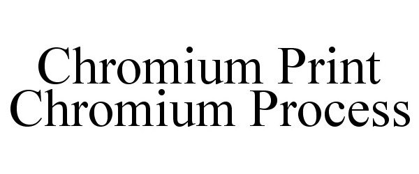  CHROMIUM PRINT CHROMIUM PROCESS