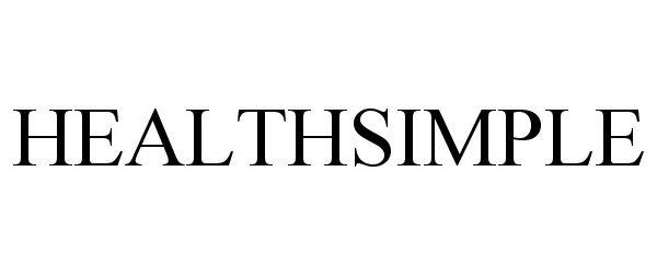 Trademark Logo HEALTHSIMPLE