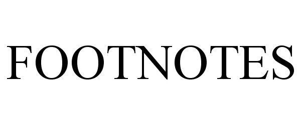 Trademark Logo FOOTNOTES