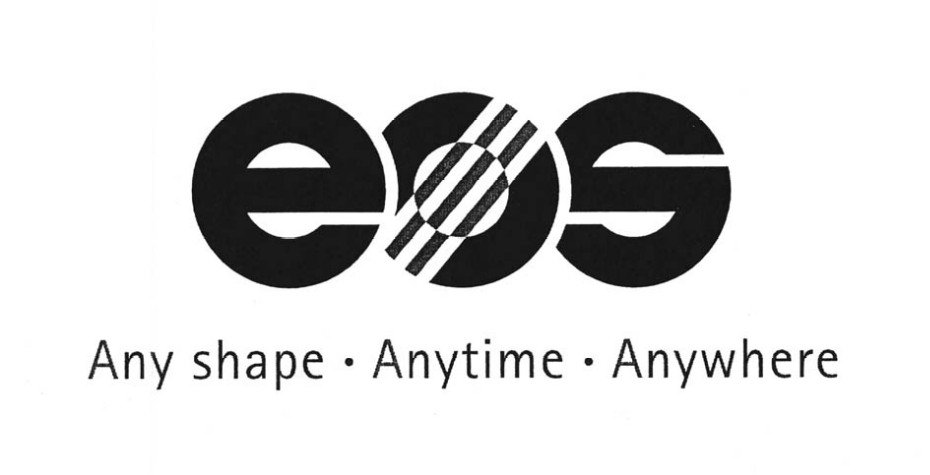 Trademark Logo EOS ANY SHAPE Â· ANYTIME Â· ANYWHERE
