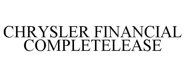  CHRYSLER FINANCIAL COMPLETELEASE