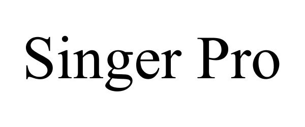 Trademark Logo SINGER PRO