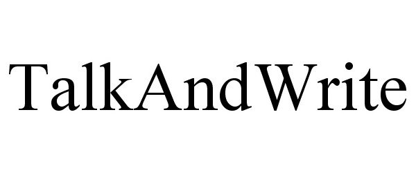 Trademark Logo TALKANDWRITE